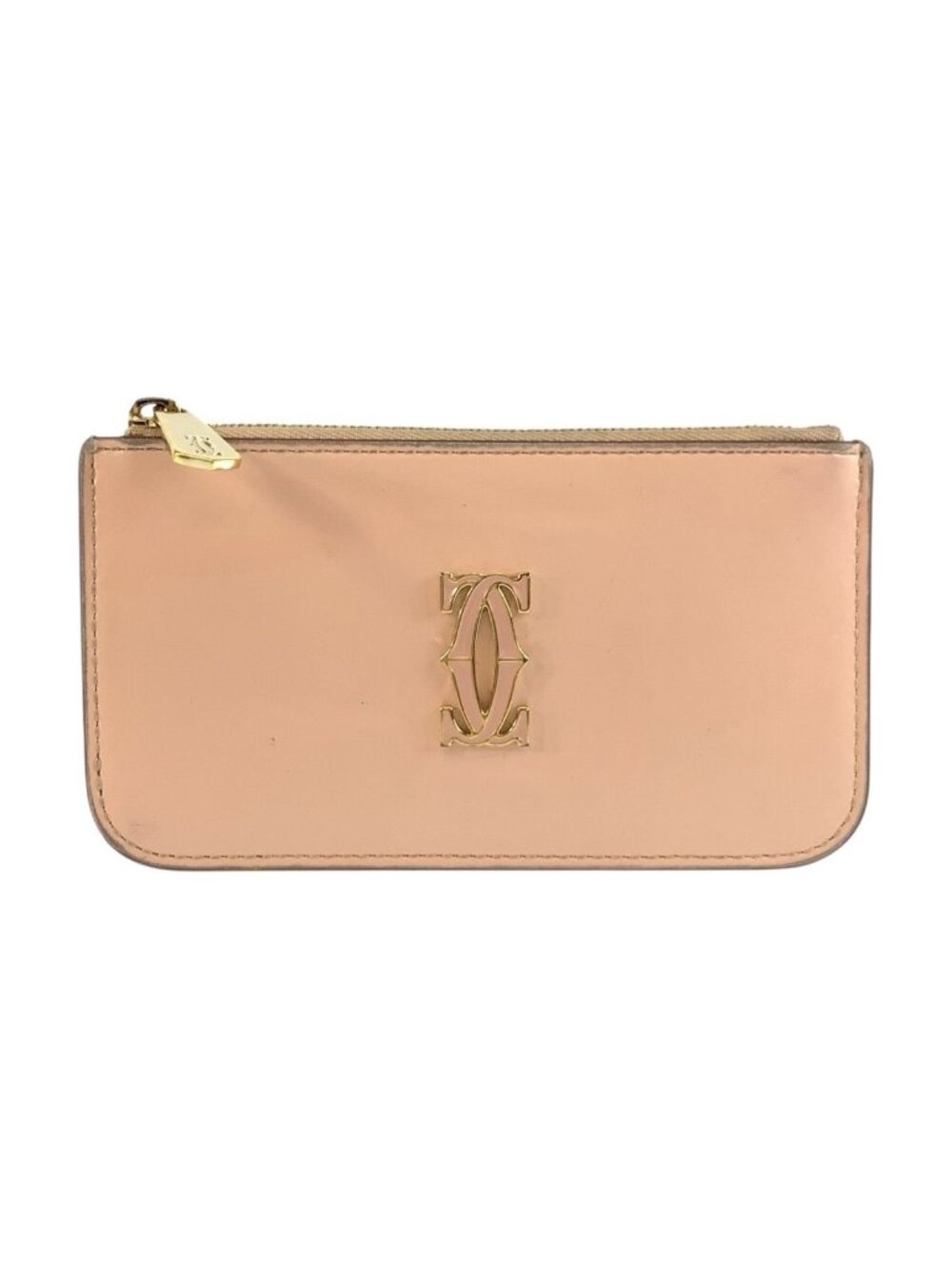 Cartier Double C de Cartier Pink Beige Gold Coin Purse Fragment Case